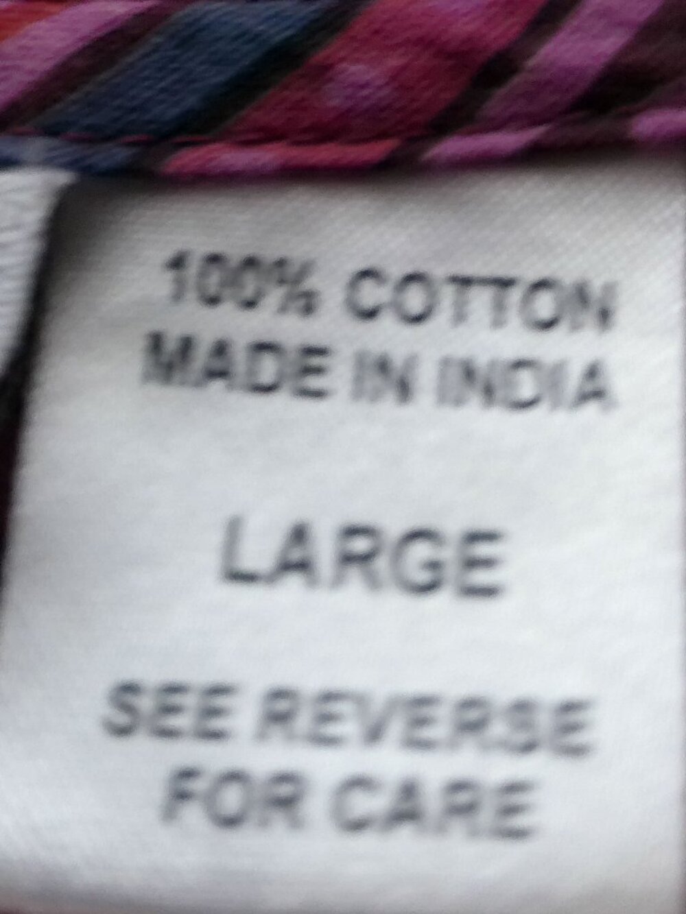VERMONT COUNTRY STORE Slveless V-Neck Cotton Raspberry Design Blocked Dress L - Picture 5 of 7